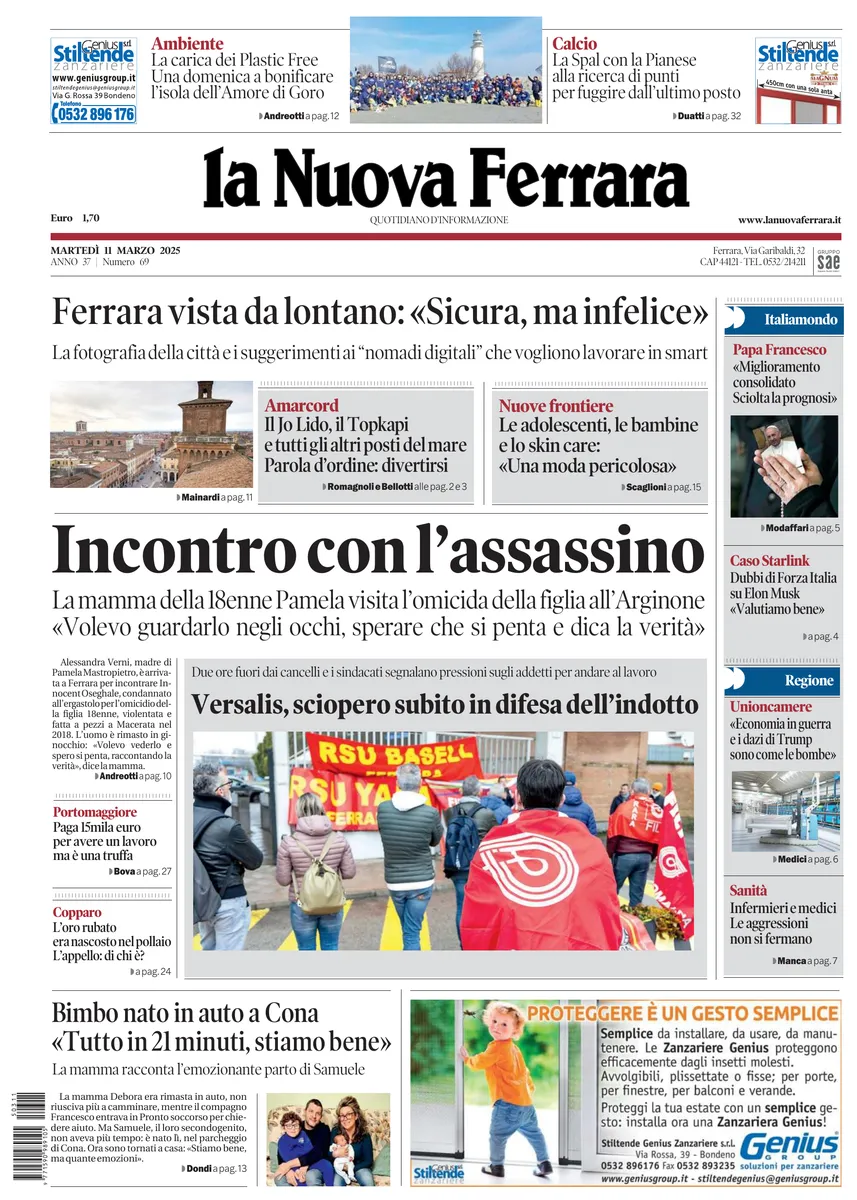 Prima-pagina-nuova ferrara-oggi-edizione-del-2025-03-11